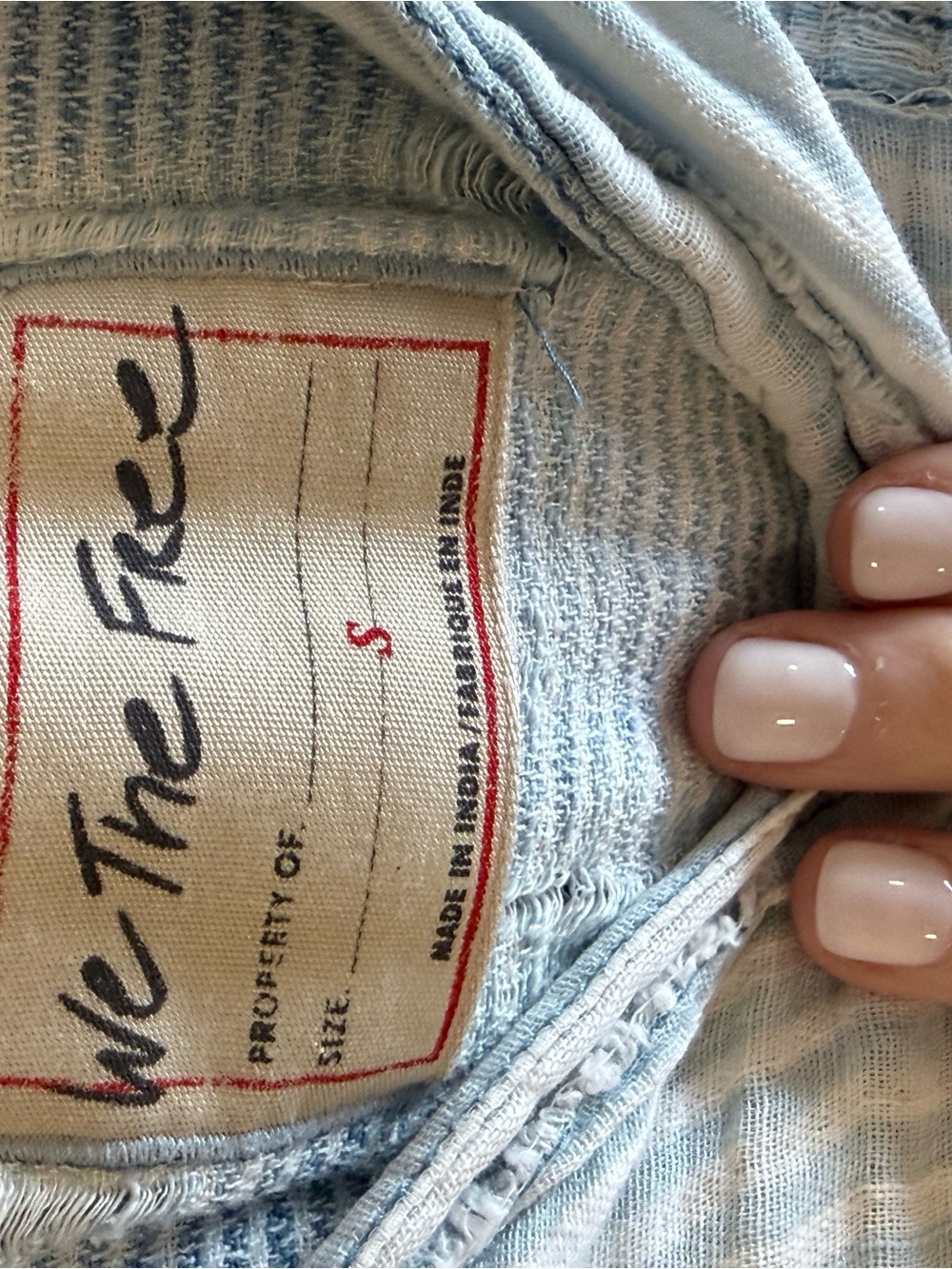 We The Free Light Blue Striped Casual Button-Down Shirt - Picture 11 of 11